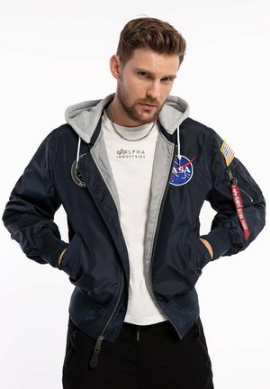 MA-1 ZIP HOOD - Light jacket - granatowy