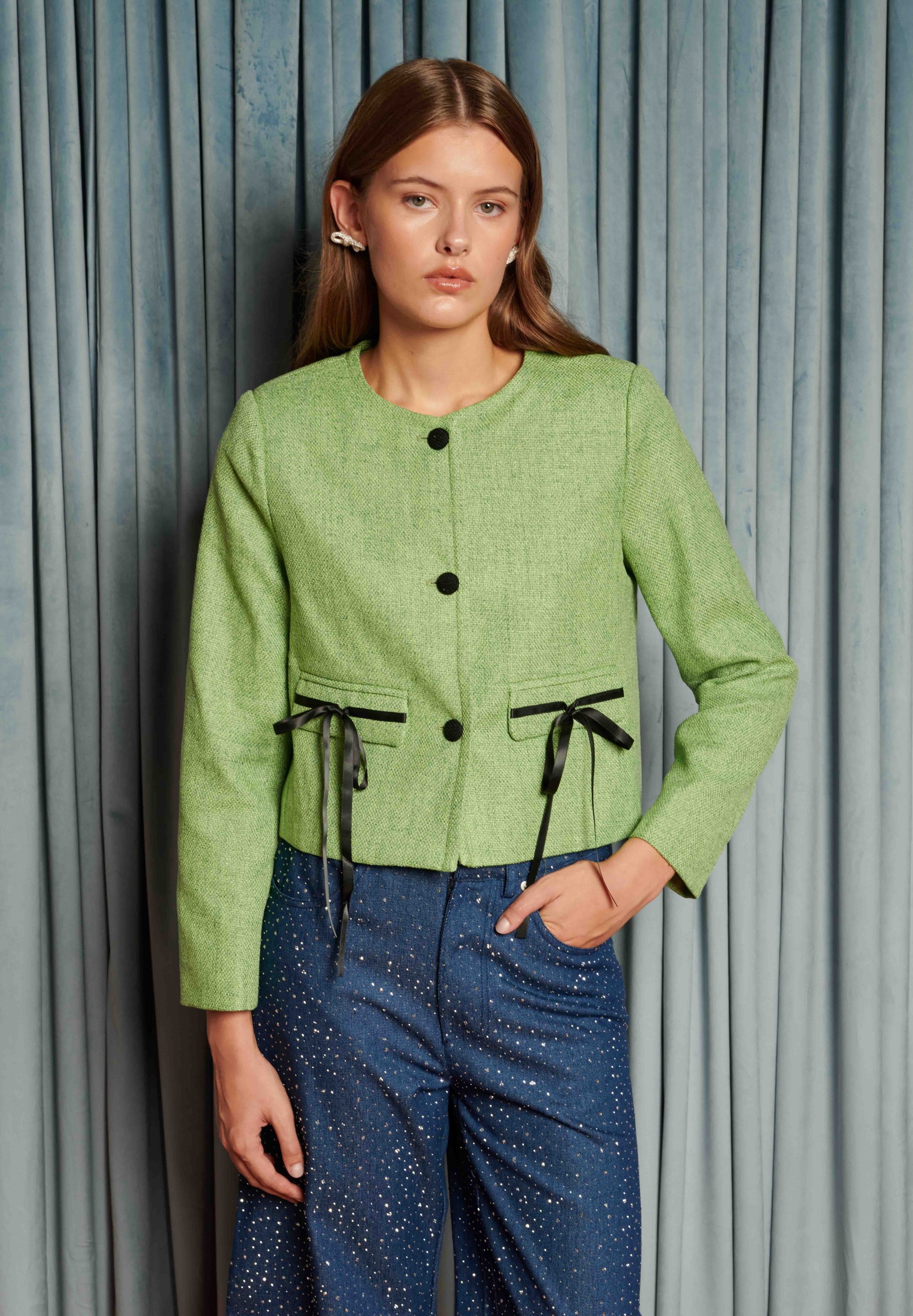 Veste Tweed Enfant Tagg Koln – Vert – Taille 28 – Pour Concours Ou Spectacle