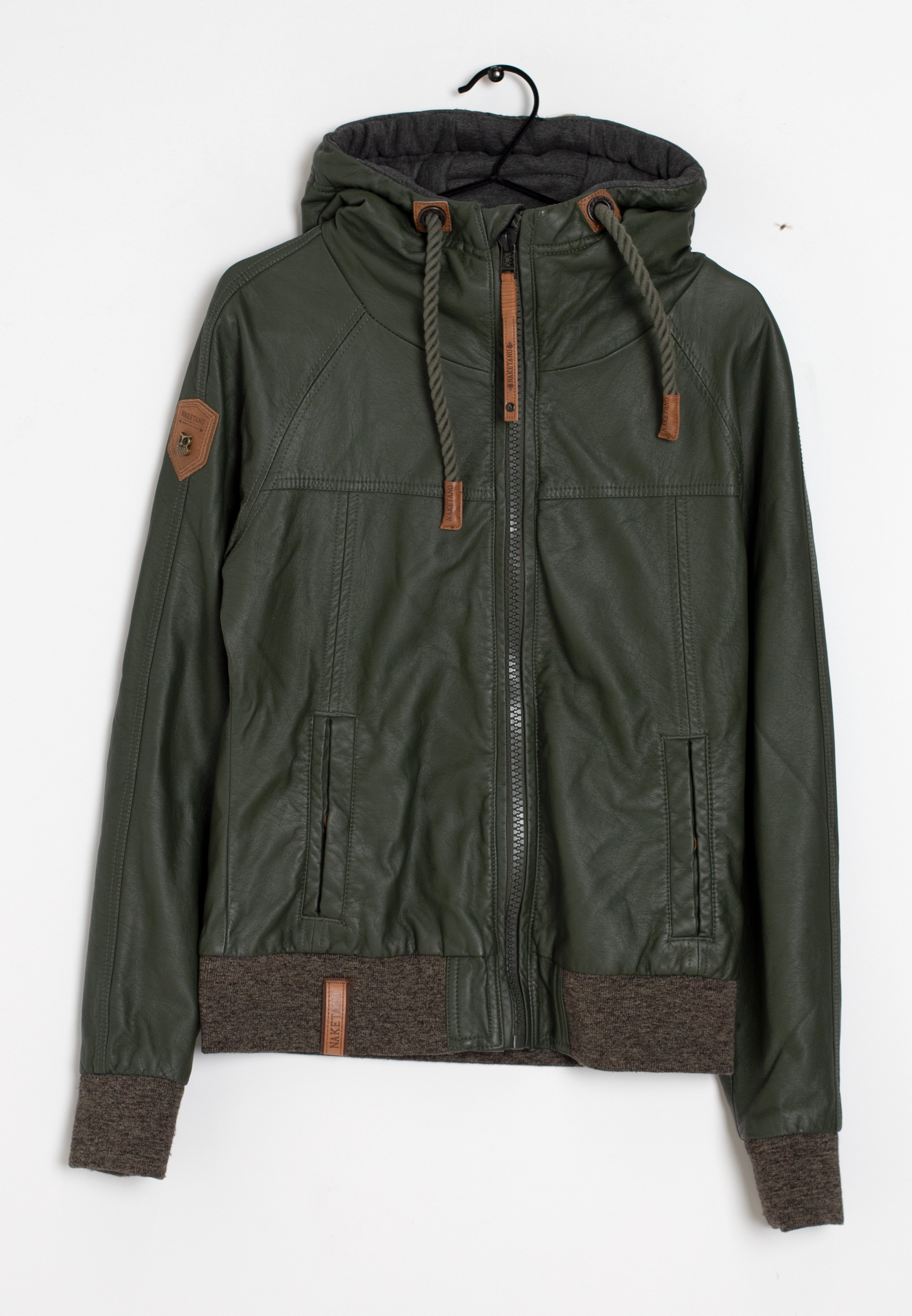 Naketano Faux leather jacket - green 