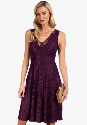 HotSquash FLORAL  - Cocktailkleid/festliches Kleid - dark purple