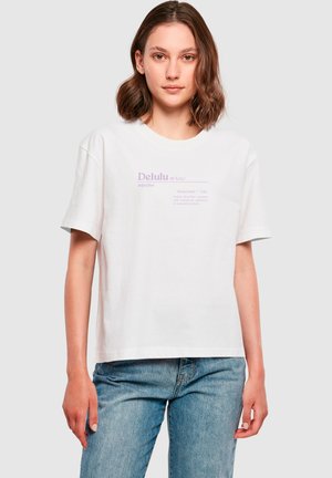 DELULU DEFINITION - T-shirt con stampa - white