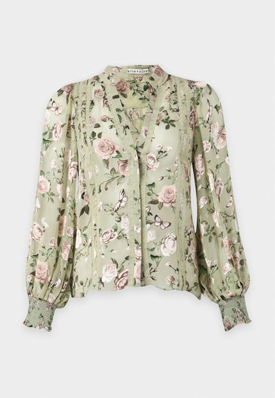 Alice + Olivia ARLETTE COLLARED - Chemisier - light sage