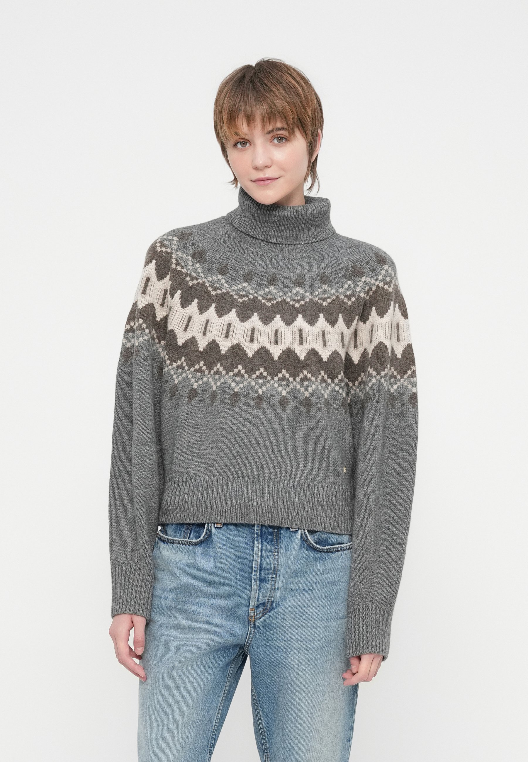 Replay NORWEGER WINTER TURTLE NECK - Jumper - grey melange/silver
