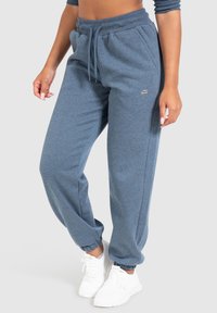 Smilodox AMELIA CUFFED JOGGERS - Teplákové kalhoty - blau melange