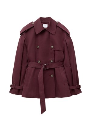 & OTHER STORIES, & OTHER STORIES SHORT TRENCH COAT - Veste mi-saison - burgundy