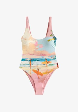 Next, REGULAR FIT - SCOOP NECK SWIMSUIT . - Traje de baño - surfer scenic print