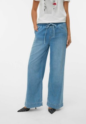 VMALLISON MID RISE - Wide Leg - light blue denim