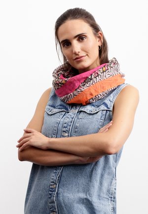 LOOP MIT BLÜTENMOTIV - Snood - pink