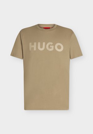 HUGO, DULIVIO - Tricou cu imprimeu - beige overflow