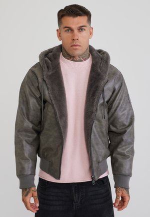 SIKSILK, REVERSIBLE JACKET. - Faux leather jacket - grey