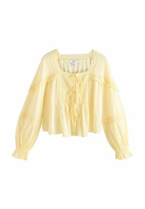 REGULAR FIT - PRAIRIE STYLE LONG SLEEVE WITH ADJUSTABLE TIE - Blouse - yellow