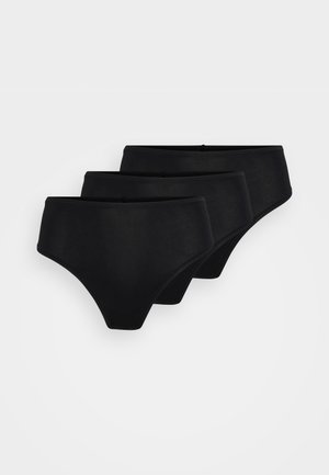 BRIEF THONG HIGH CARIN 3 PACK - Thong - black