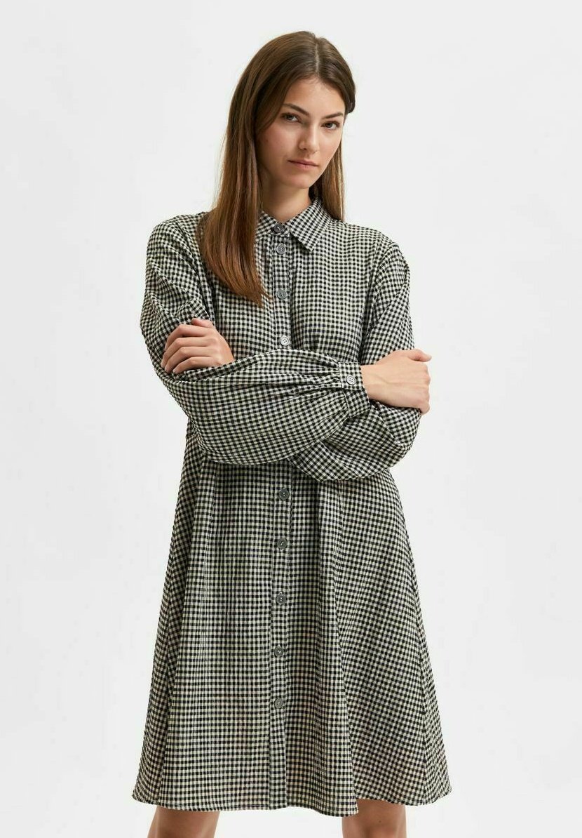 Selected Femme Abito a camicia - black/nero - Zalando.it