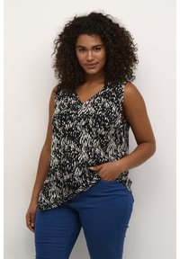 Kaffe Curve KCAMI - Top - black white graphic snake