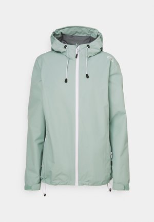 WOMAN JACKET FIX HOOD - Impermeabile - jade