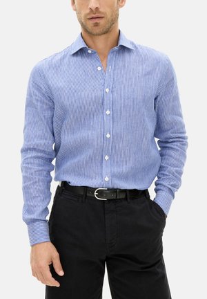 Oscar Jacobson CUT AWAY STRIPE - Skjorter - baltic blue