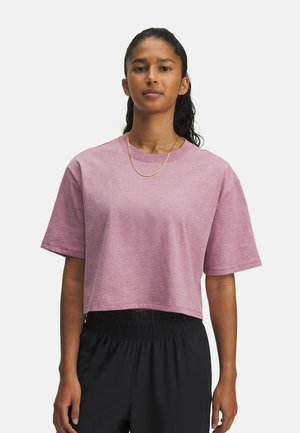 Under Armour RIVAL - Sports T-shirt - fuchsia dusk light heather