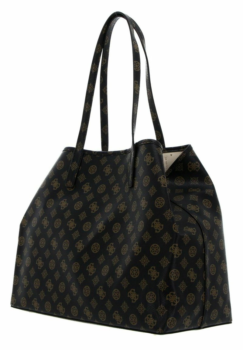 GUESS Borsa Vikky Large Tote - Shopper Donna In Finta Pelle, Con Pochette Interna E Interno Leopardato, Nero - 6