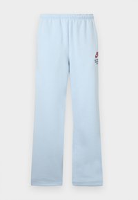 Unselected, celestine blue/university red