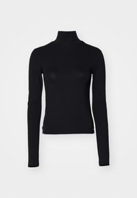 SOFT TOUCH POLO TOP - Longsleeve - black