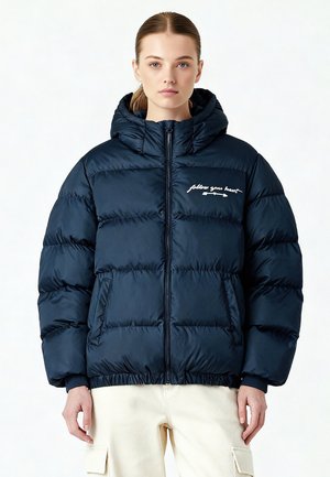 FOLLOW YOUR HEART EMBROIDERY UNISEX  - Giacca invernale - dark blue