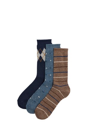 Ysabel Mora, PACK 3 - Calcetines - brown blue