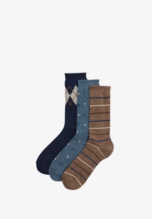 Ysabel Mora, PACK 3 - Calcetines - brown blue