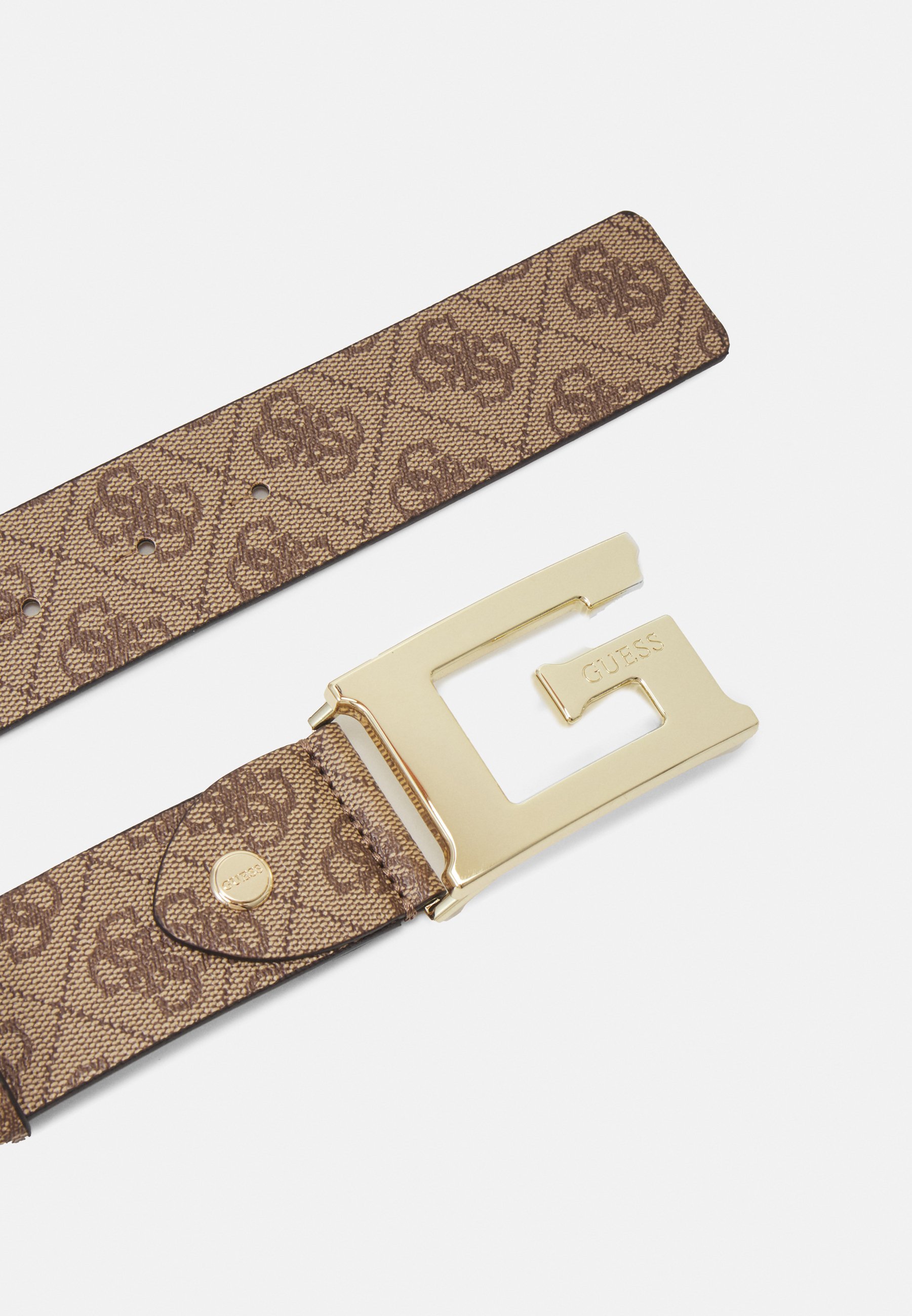 GUESS Emera Logo Adjustable Pant Belt W95 Latte Logo - accorciabile