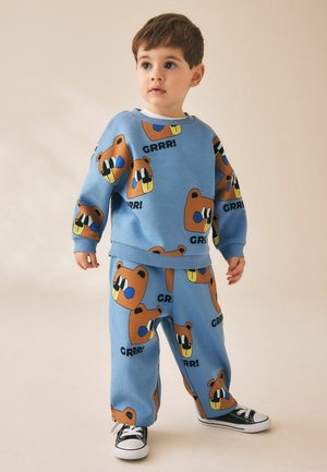 Next, REGULAR FIT - ALL OVER PRINT CREW JOGGER SET - Tuta - blue