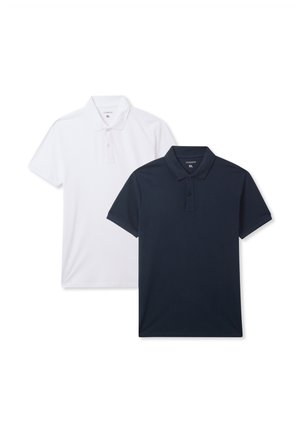 PACK OF 2 PLAIN - Polo - 1x White, 1x Blue