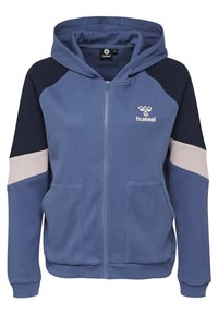 Hummel Felpa con zip - light blue