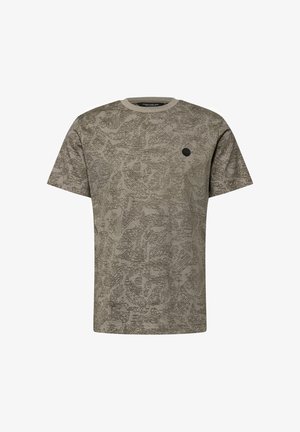 Street One MEN, GEMUSTERTES - T-shirt imprimé - beige