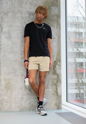 BROD TEE 2 PACK - Basic T-shirt - black/bright white