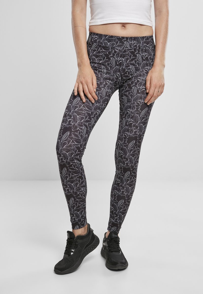 Urban Classics - Leggings - Trousers - hibiscus black, Enlarge