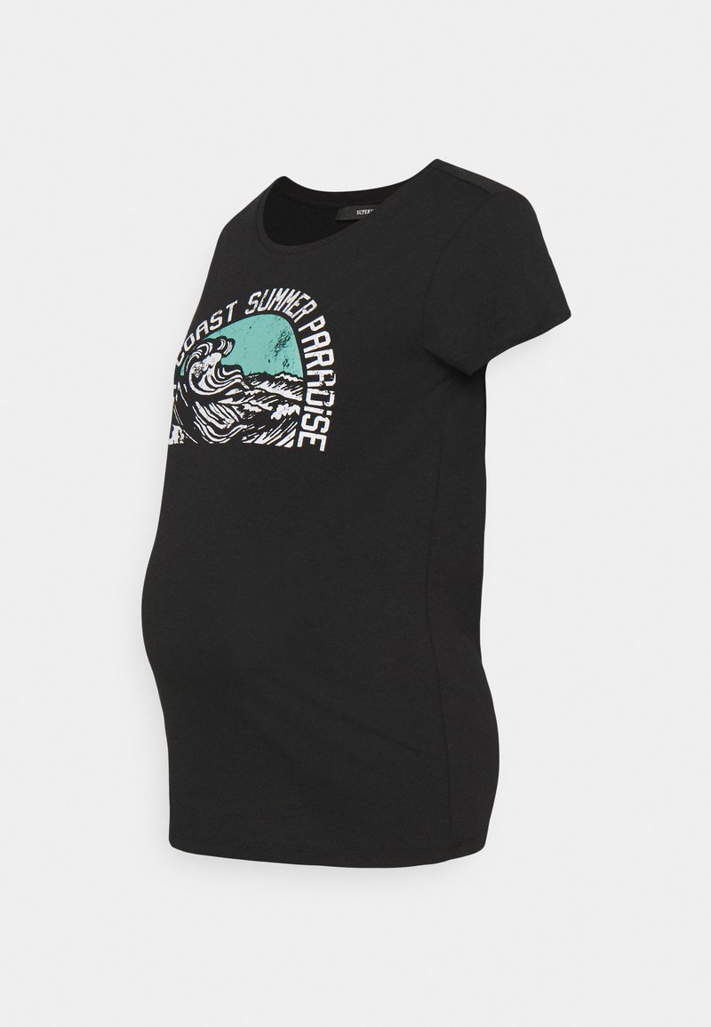 Supermom T-shirt print zwart
