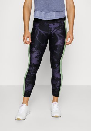 ANKLE PRINT - Medias - black/tempered steel/phosphor green