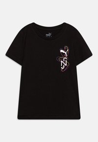 Puma NEYMAR JR CREATIVITY GRAPHIC TEE UNISEX - Print T-shirt - black/fluo yellow
