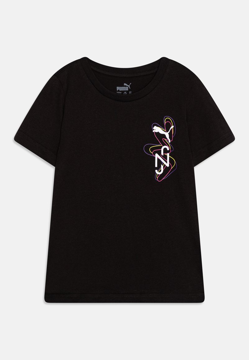 Puma NEYMAR JR CREATIVITY GRAPHIC TEE UNISEX - Print T-shirt - black/fluo yellow