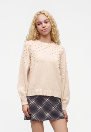 VILA, VITULI O NECK DOT - Pullover - super light natural