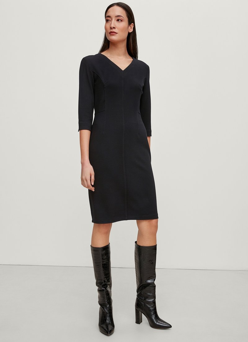 Damen Freizeitkleider | comma MIT 3/4-ÄRMEL Strickkleid black/schwarz - HH27691 Damen Freizeitkleider | comma MIT 3/4-ÄRMEL Strickkleid black/schwarz - HH27691