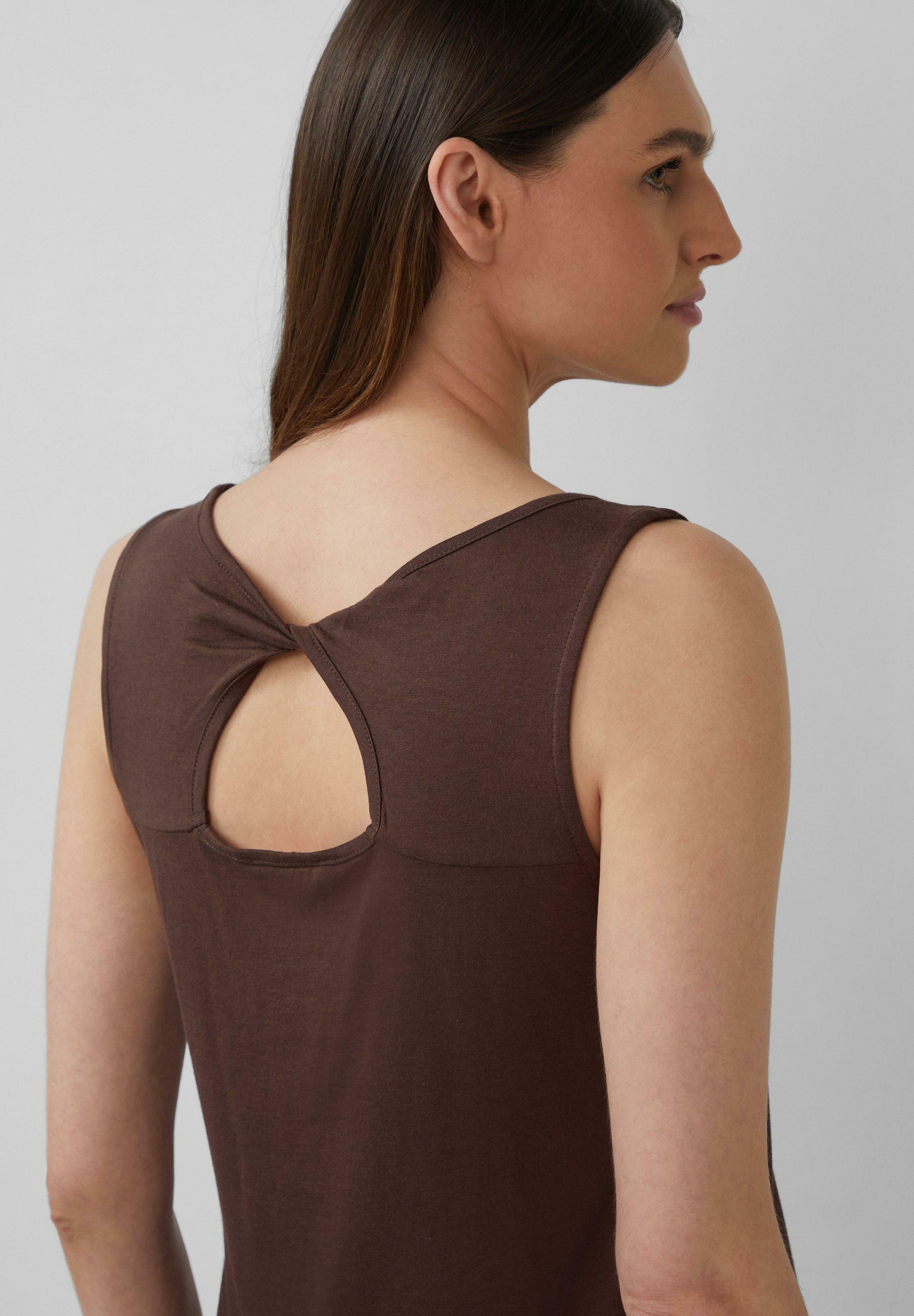 S.Oliver Top Mit Cut-Out – Baumwollmix, ärmellos, Gemustert