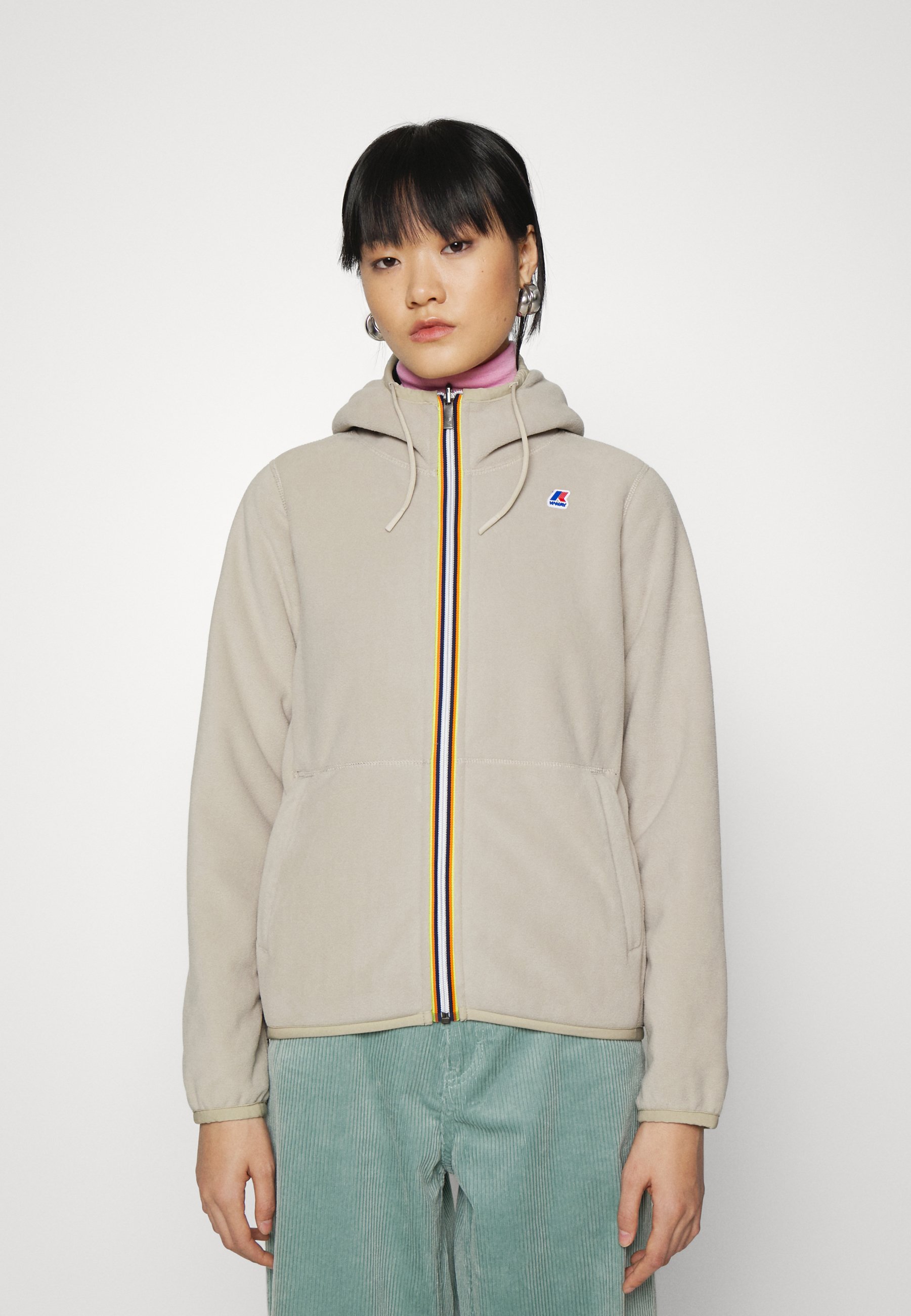 K-Way DOUBLE - Giacca in pile - beige grey/grigio - Zalando.it
