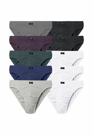 10 PACK - Briefs - lila anthra blau blaugrün grau schwarz weiß