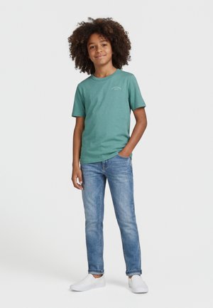 Jack & Jones Junior JJCOLLEGE LOGO TEE 2 PACK - Βασικό μπλουζάκι - mineral blue/bright white