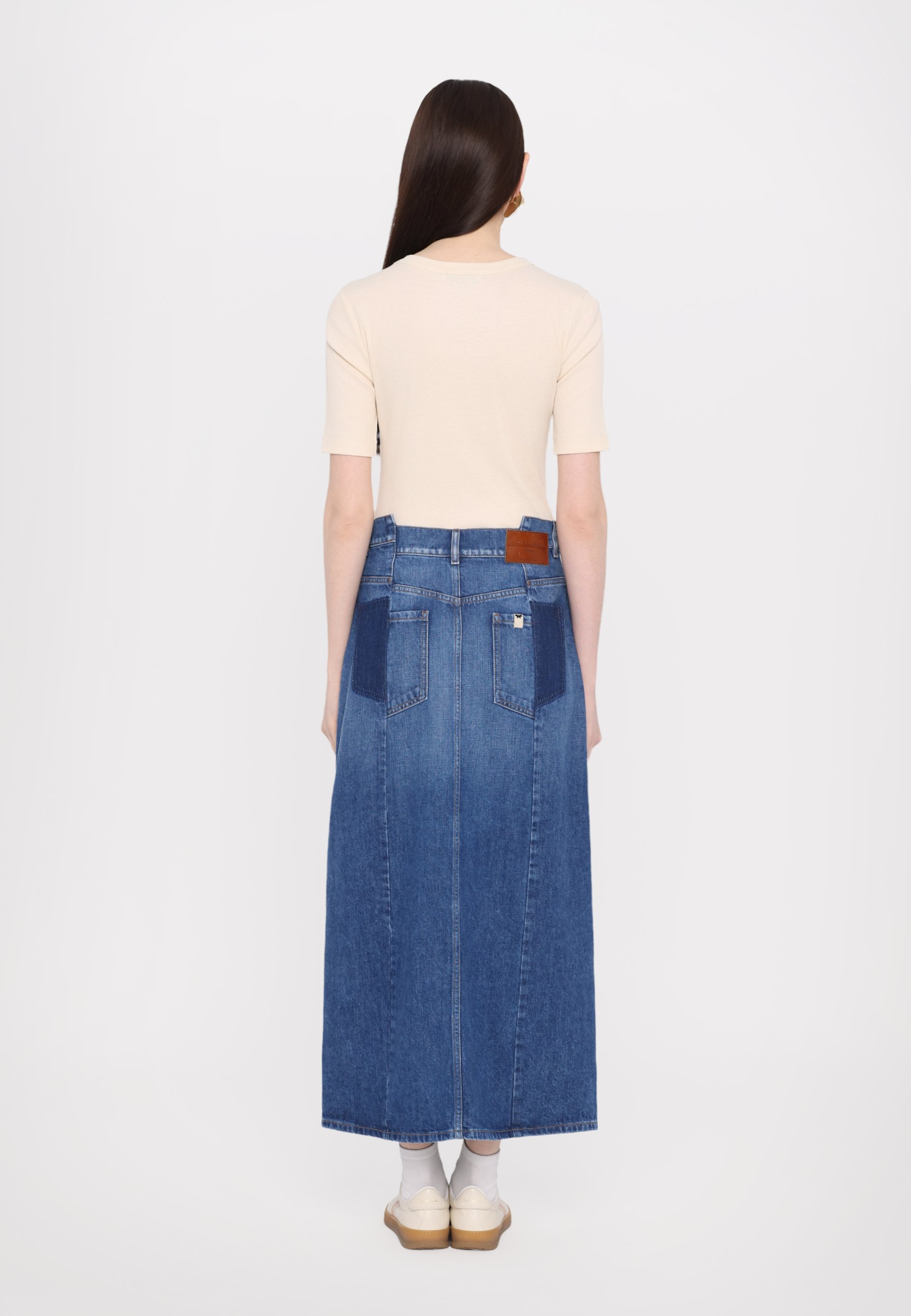 WEEKEND MaxMara GESSO - Denim skirt - navy/blue - Zalando.co.uk
