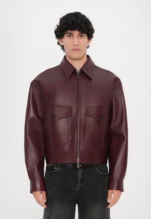 BLOUSON - Lederjacke - bordeaux