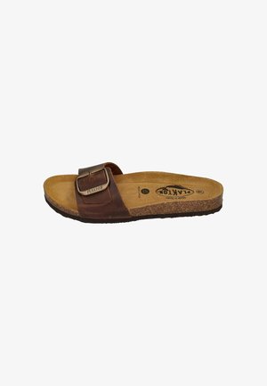 PLAKTON Pantolette flach - roble