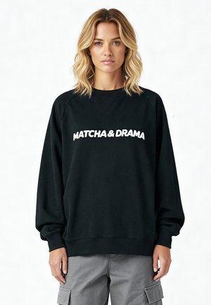MATCHA DRAMA EMBROIDERY SUPERHEAVY - Sweatshirt - black
