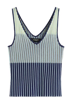 Desigual, SLEEVELESS KNIT T-SHIRT - Top - blue