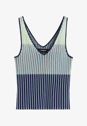 Desigual, SLEEVELESS KNIT T-SHIRT - Top - blue